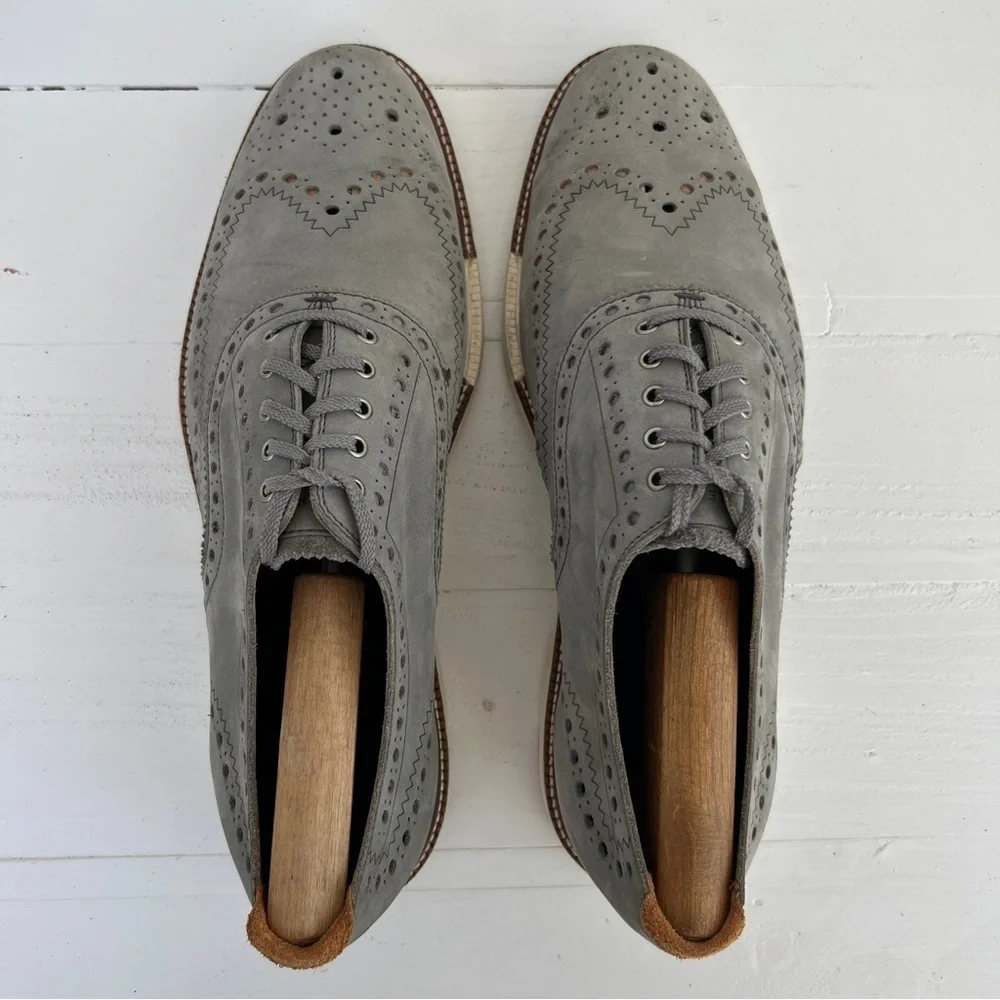 Cole Haan Gray Men's 9 Grand 360 Stitchlite Wingtip Dress Shoes India C32680